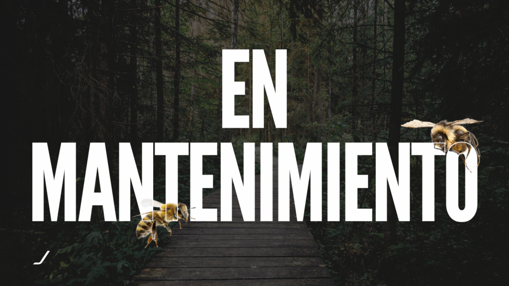 Ilustración que menciona que el sitio esta "En mantenimiento"