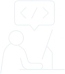 Icono de persona escribiendo código
