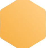 Ilustración de un hexagono color naranja